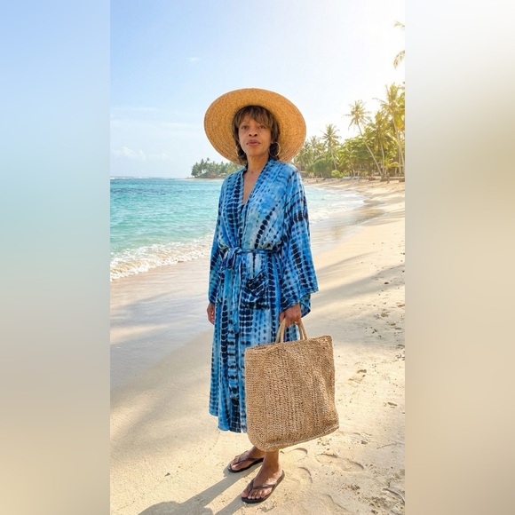 Passion of Essence Dresses & Skirts - Passion Blue Kimono Cover Up